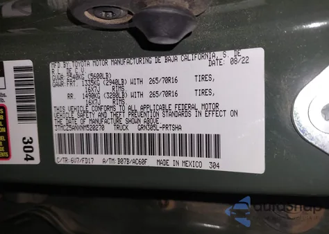 2022 Toyota Tacoma Trd Off Road z USA, uszkodzony, nr VIN 3TMCZ5ANXNM520270